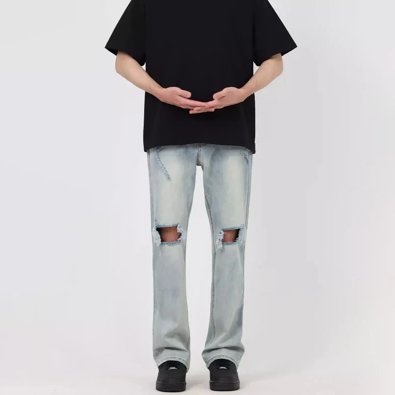 Cargo women jeans with multiple pockets for added functionalityRipped Straight-Leg Jeans Cargo women jeans with multiple pockets for added functionalityRipped Straight-Leg Jeans