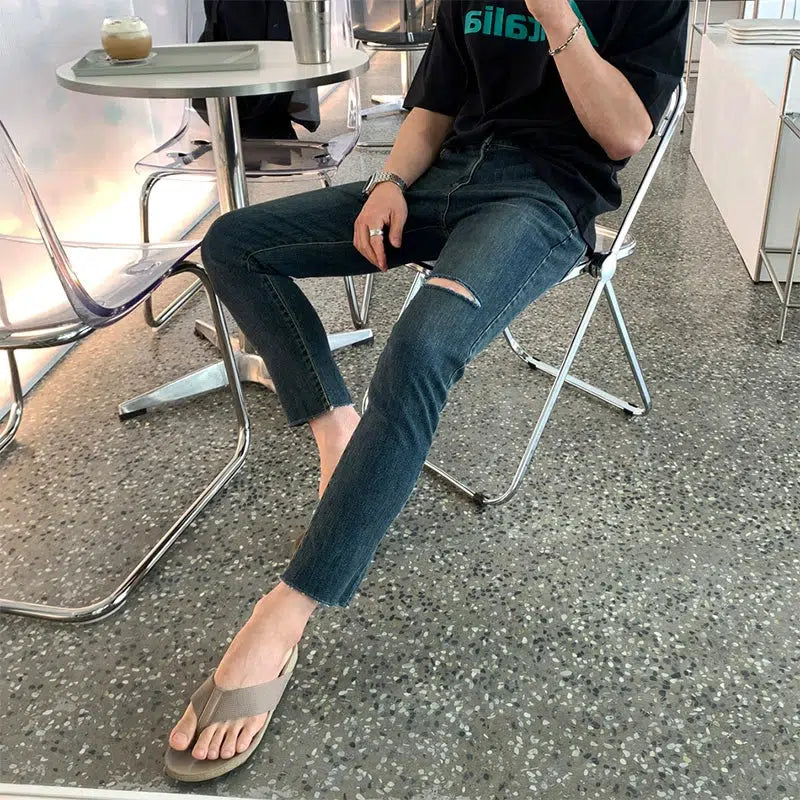 Embroidered women jeans with intricate patternsSlim Fit Stretch Ripped Jeans