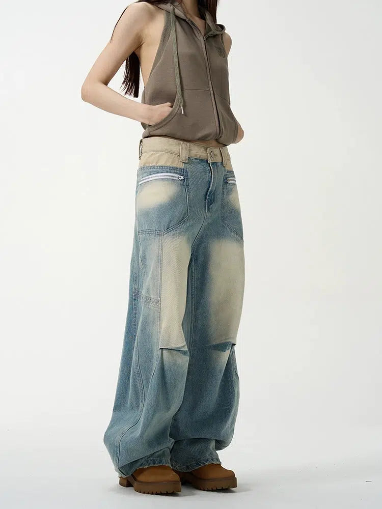 Colored women jeans in vibrant hues like red and yellowStreet-Style Wide-Leg Jeans