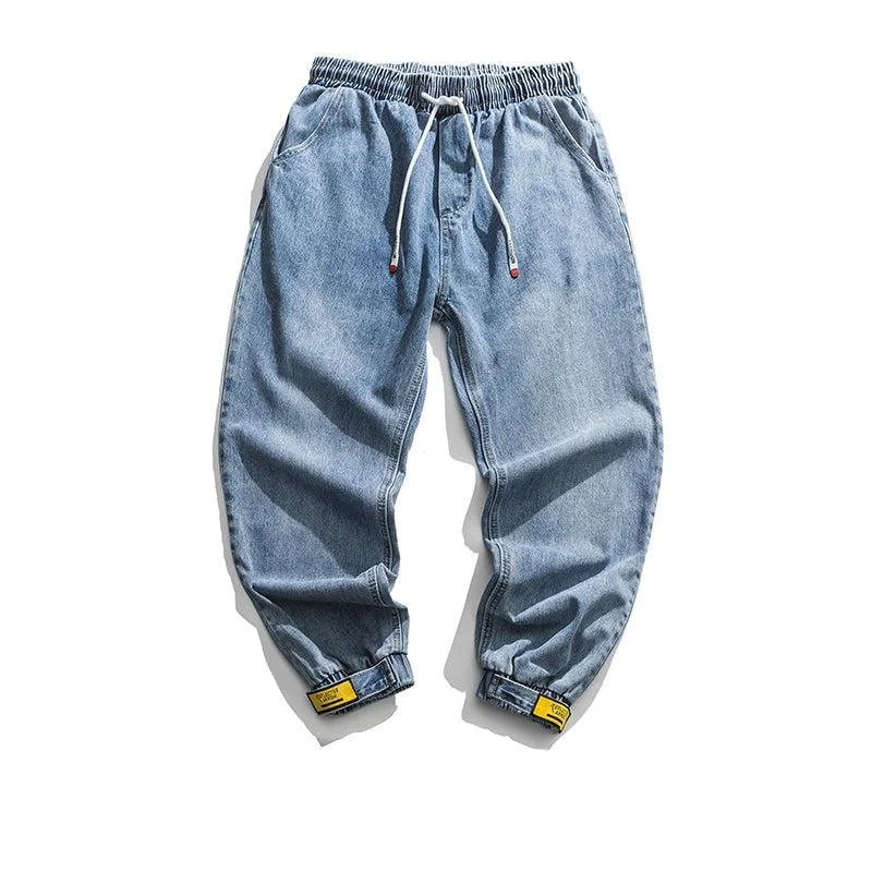 Embroidered women jeans with intricate patternsWashed Blue Fit Beamed Jeans