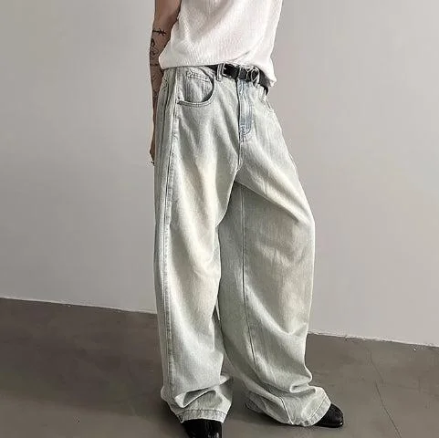 Button - fly women jeans with a traditional touchWashed Wide-Leg Metal Button Jeans