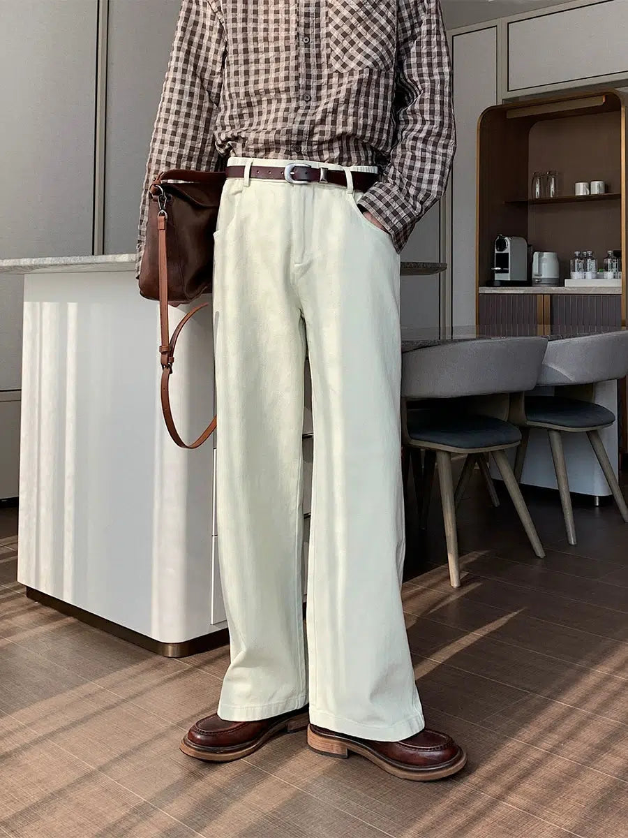 Acid - wash women jeans with a retro finishWide-Leg Relaxed Fit Jeans