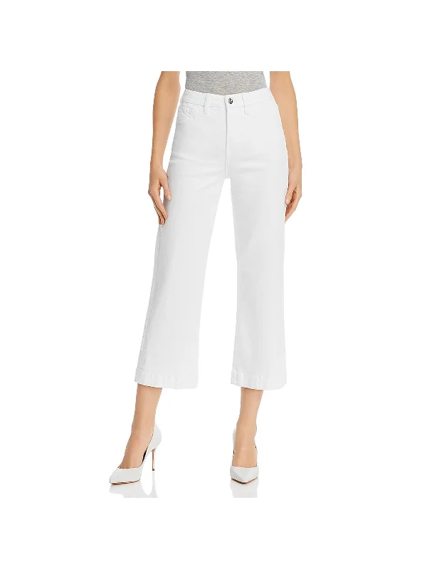 Dark - wash women jeans for a sophisticated and slimming effectWomens Denim High Rise Wide Leg Jeans