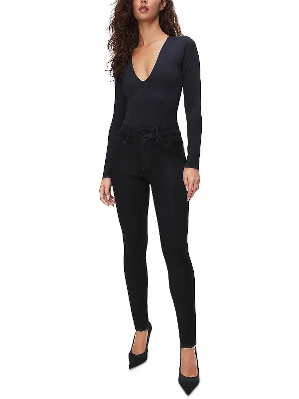 Bootcut women jeans to complement various shoe stylesWomens High-Rise Coated Skinny Jeans