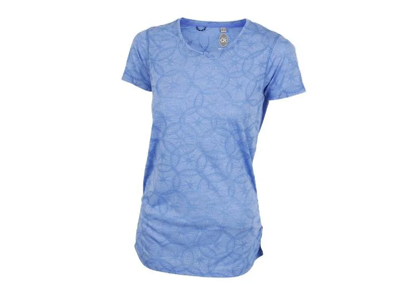 Women's jersey for Pilates sessionsClub Ride Wheel Cute Short Sleeve MTB Jersey - Womens - Glacier Blue