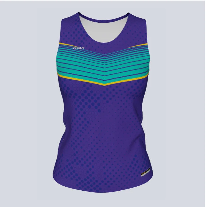 Women's jersey with a logo of a sports brandLadies Custom Fitted Track Vortex Jersey