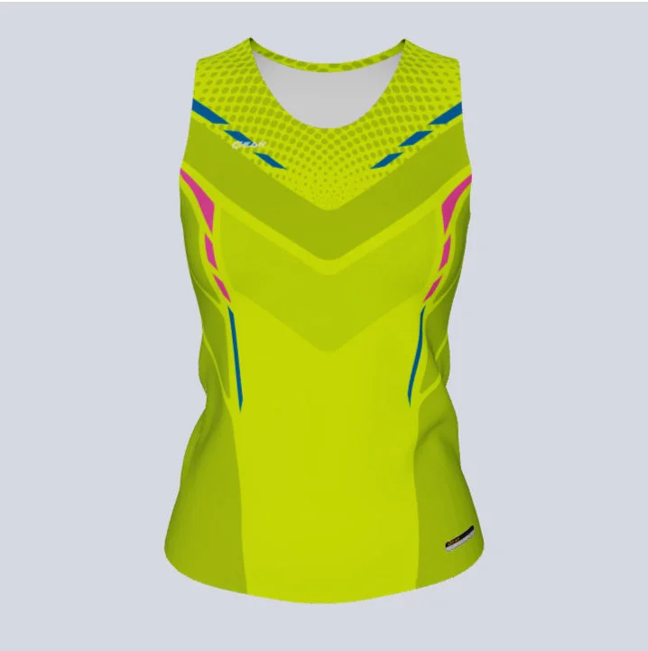 Long - sleeve women's jersey for cooler daysLadies Custom Fitted Track Singlet Cobra Jersey