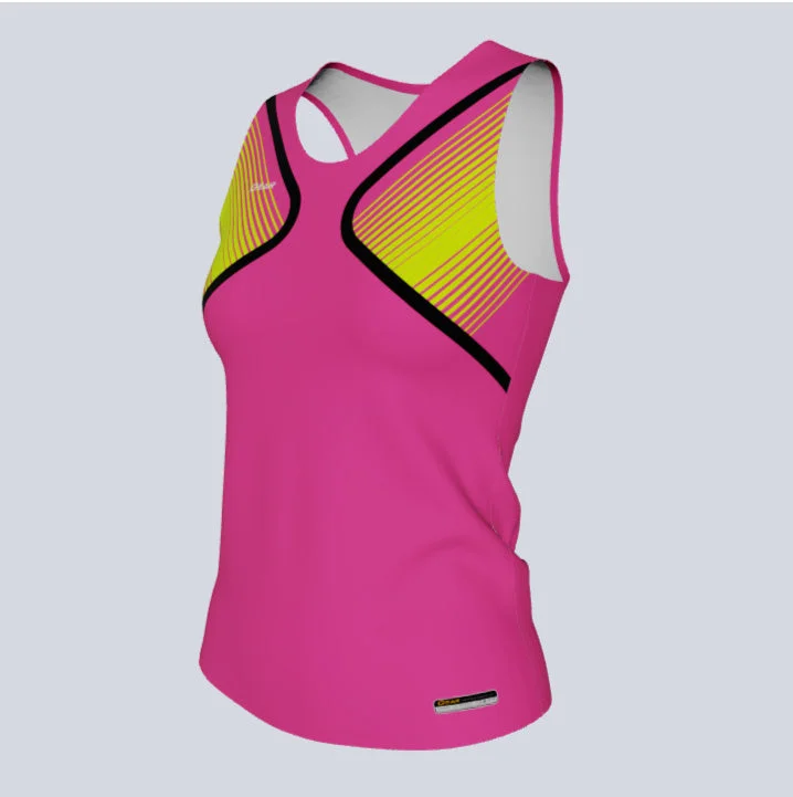 Women's jersey for aerobics classesLadies Custom Fitted Track Singlet Fuse Jersey