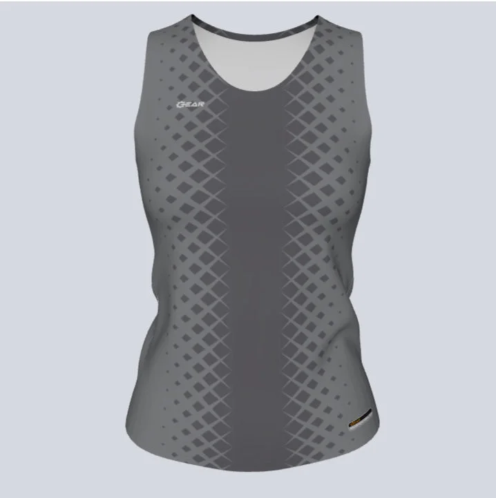 Full - length women's jersey for extra coverageLadies Custom Fitted Track Singlet Mamba Jersey