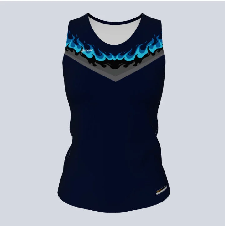Women's jersey with a drawstring at the waistLadies Custom Fitted Track Singlet Phoenix Jersey