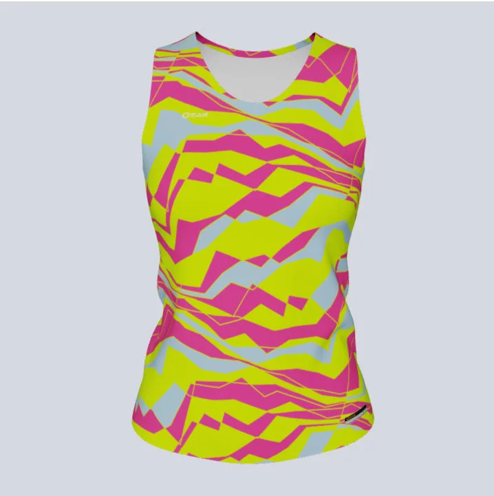 Women's jersey for pregnant women (maternity jersey)Ladies Custom Fitted Track Singlet Trace Jersey