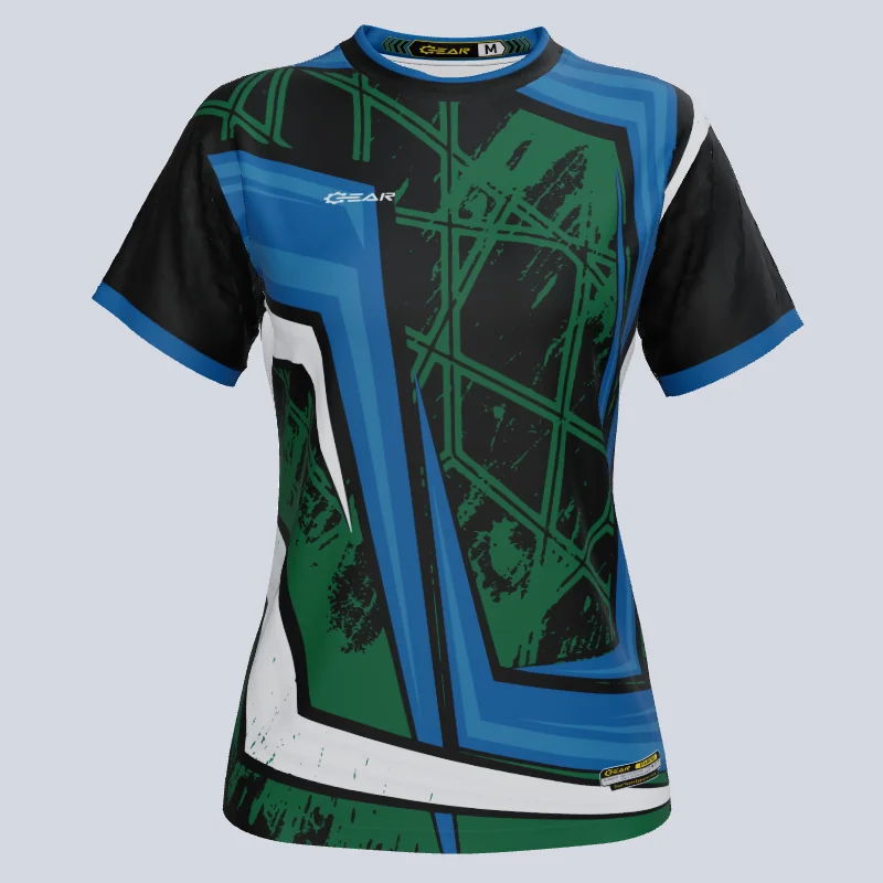 Women's jersey in classic black for a versatile lookCustom Team Ladies Splatter Soccer Jersey Women's jersey in classic black for a versatile lookCustom Team Ladies Splatter Soccer Jersey