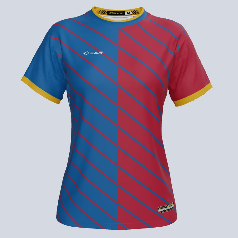 Red women's jersey for a bold statementCustom Team Ladies Split Soccer Jersey