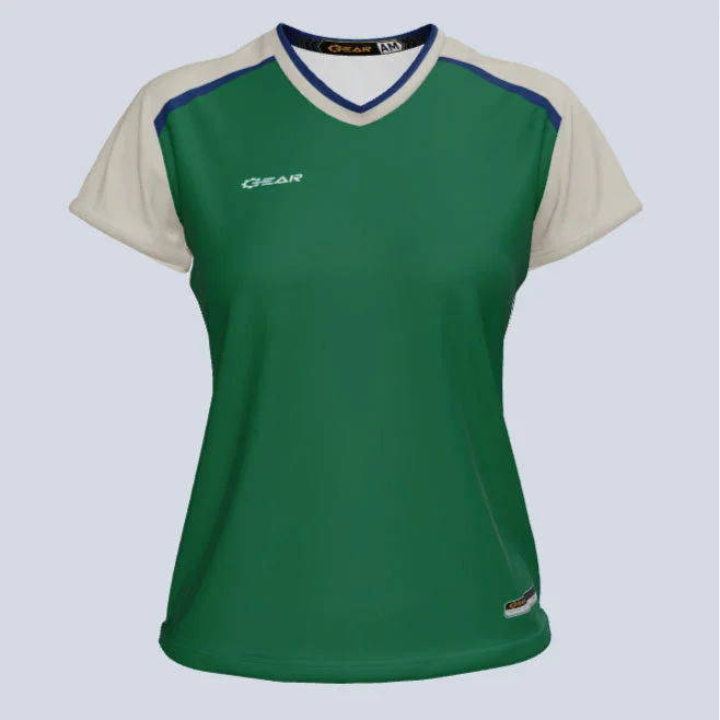 Red women's jersey for a bold statementLadies 1_Core Cap Sleeve Jersey