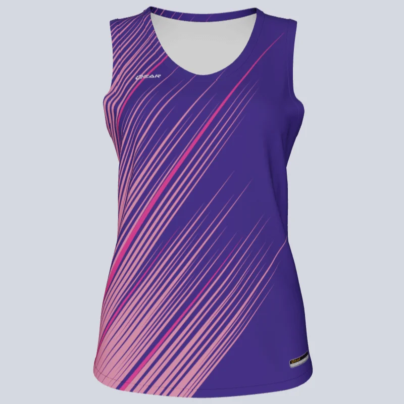 Women's jersey with a mesh panel for ventilationLadies Custom Track Singlet Flash Jersey