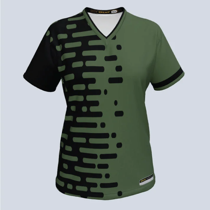 Women's jersey for running workoutsLadies Dash V-Neck Custom Jersey