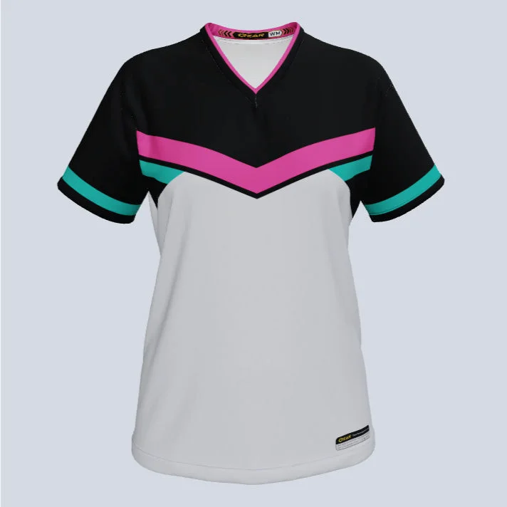 Women's jersey with a cropped lengthLadies Express V-Neck Custom Jersey