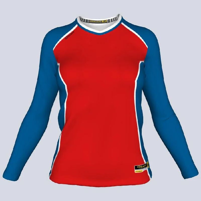 White women's jersey for a clean and fresh appearanceLadies Fitted Saga Jersey