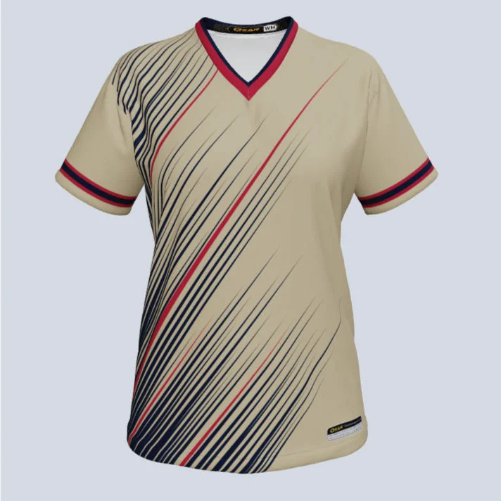 Women's jersey with a geometric printLadies Flash V-Neck Custom Jersey