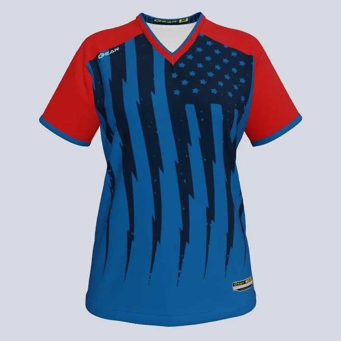 Navy - blue women's jersey for a sporty touchLadies Freedom Custom USA Jersey