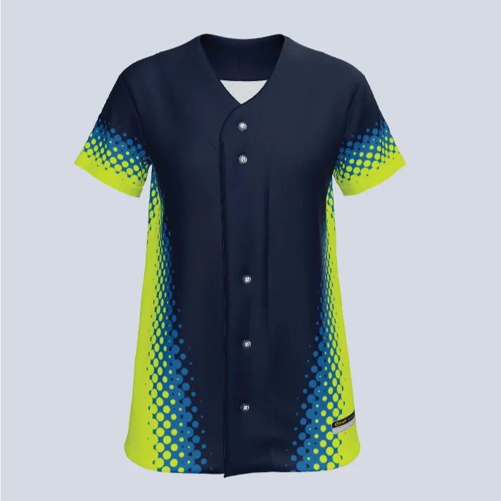 Women's jersey for post - workout relaxationLadies Maze Full Button Custom Softball Jersey Women's jersey for post - workout relaxationLadies Maze Full Button Custom Softball Jersey