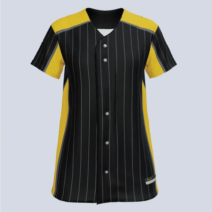 Sleeveless women's jersey for intense trainingLadies Ruby Full Button Custom Softball Jersey Sleeveless women's jersey for intense trainingLadies Ruby Full Button Custom Softball Jersey