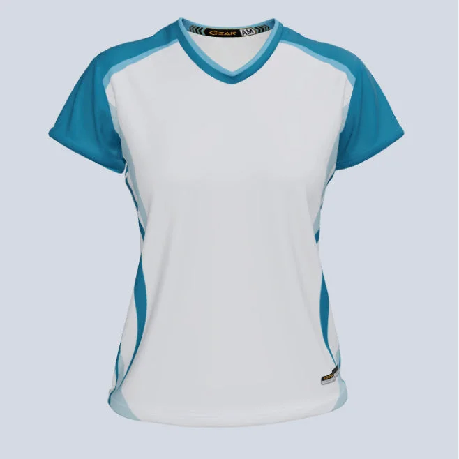 Women's jersey with a logo of a sports brandLadies Scream Cap Sleeve Jersey