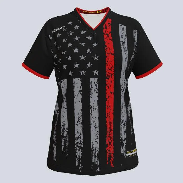 Petite - sized women's jersey for a perfect fitLadies Thin Red Line Custom Jersey
