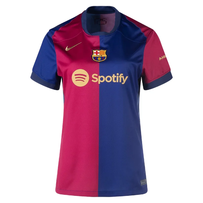 Women's jersey with a mesh panel for ventilationNike Womens Barcelona Home Jersey 24/25 (Deep Royal/Club Gold)