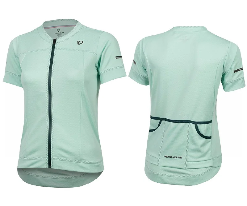 Navy - blue women's jersey for a sporty touchPearl Izumi Elite Escape Short Sleeve Road Jersey - Womens - Mist Green - 2018