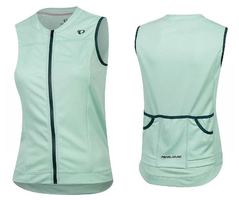 Women's jersey with a zip - up front for easy on - offPearl Izumi Elite Escape Sleeveless Road Jersey - Womens - Mist Green - 2018