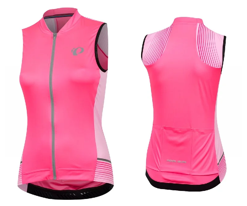Women's jersey for aerobics classesPearl Izumi Elite Pursuit Sleeveless Road Jersey - Womens - Screaming Pink Diffuse