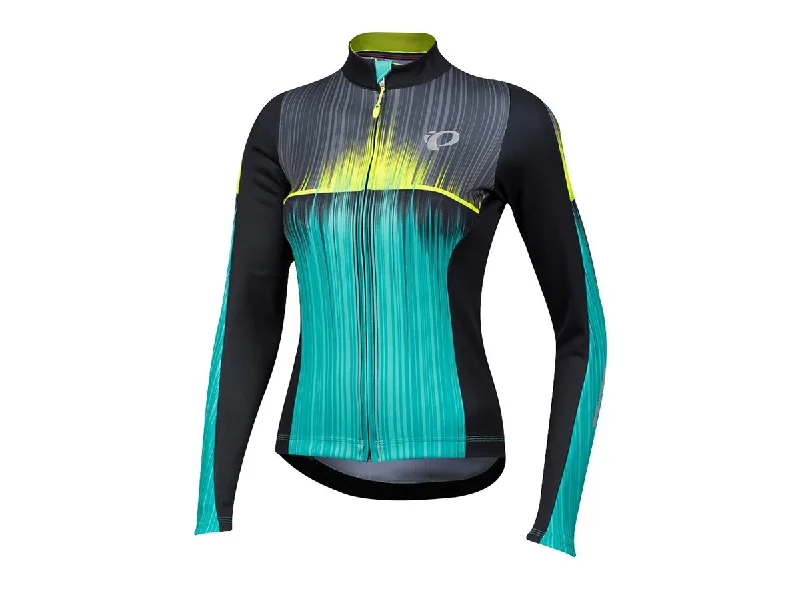 Women's jersey for swimming (as a cover - up)Pearl Izumi Elite Pursuit Thermal Graphic Long Sleeve Road Jersey - Womens - Vaporize Dynasty Green