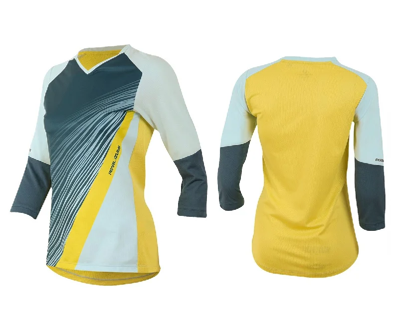 Women's jersey with a crew - neck designPearl Izumi Launch 3/4 Sleeve MTB Jersey - Womens - Skylight-Blue Steel Fracture