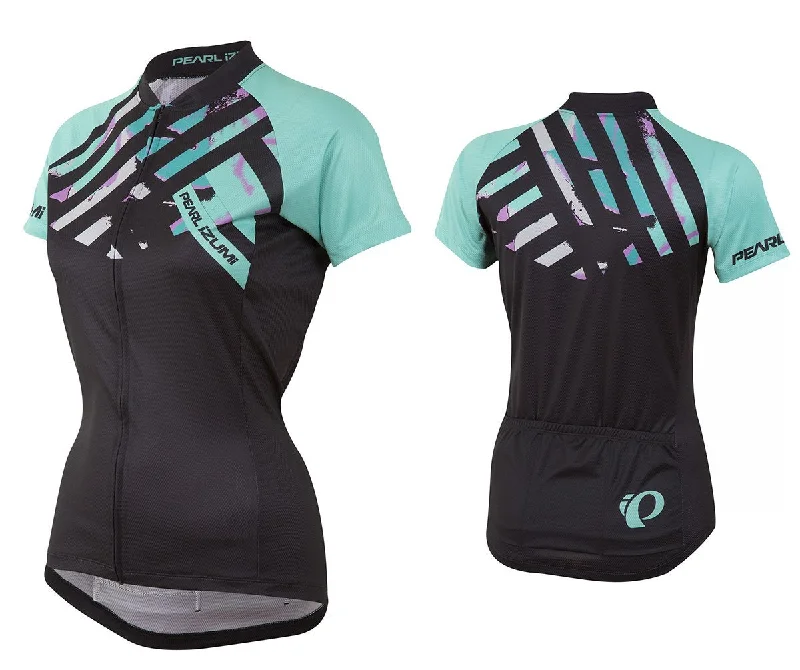 Women's jersey in classic black for a versatile lookPearl Izumi LTD Short Sleeve MTB Jersey - Womens - Stripe Viridian Green