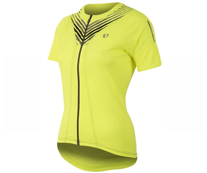 Women's jersey with moisture - wicking fabric for sportsPearl Izumi Select Pursuit Short Sleeve Road Jersey - Womens - Screaming Yellow Whirl