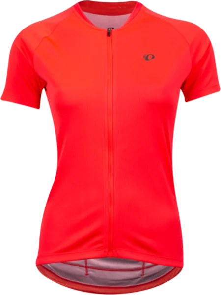 Women's jersey with side slits for added mobilityPearl Izumi Sugar Short Sleeve Road Jersey - Womens - Screaming Red Women's jersey with side slits for added mobilityPearl Izumi Sugar Short Sleeve Road Jersey - Womens - Screaming Red