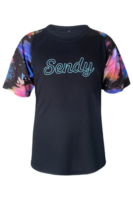 Women's jersey with a zip - up front for easy on - offSend It Women's Short Sleeved MTB Jersey | Steezella