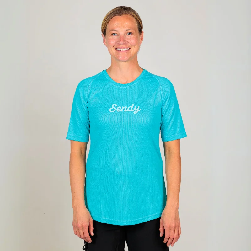 V - neck women's jersey for a more flattering lookSend It Women's Short Sleeved MTB Jersey | The Gem