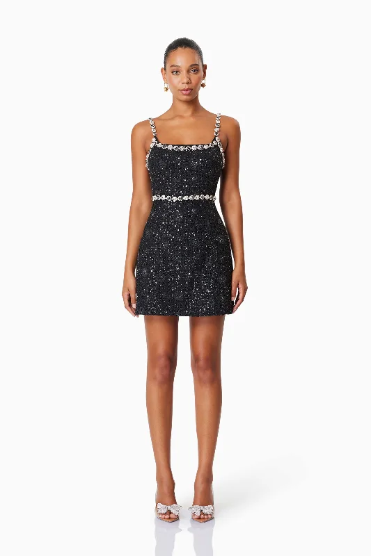 Pleated Women Dress with a Timeless and Elegant TextureAdeline Mini Party Dress In Black Pleated Women Dress with a Timeless and Elegant TextureAdeline Mini Party Dress In Black