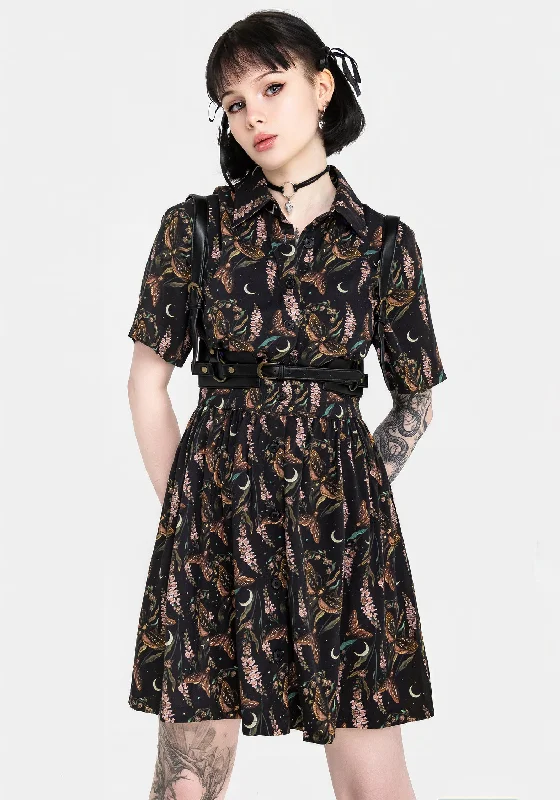 Mermaid - Style Women Dress with a Fitted Silhouette for Special OccasionsAtropos Mini Shirt Dress