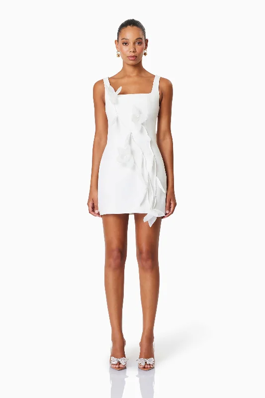 Long - Sleeve Women Dress in Velvet for a Luxurious Winter LookBethany Mini Party Dress In White