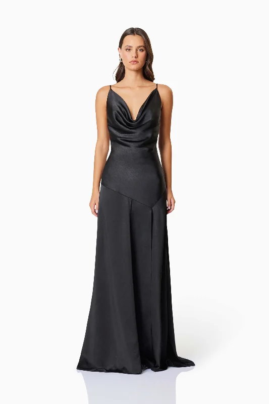 Backless Women Dress for a Sexy and Alluring Look at Evening EventsClementine Cowl Neck Maxi Dress In Black Backless Women Dress for a Sexy and Alluring Look at Evening EventsClementine Cowl Neck Maxi Dress In Black