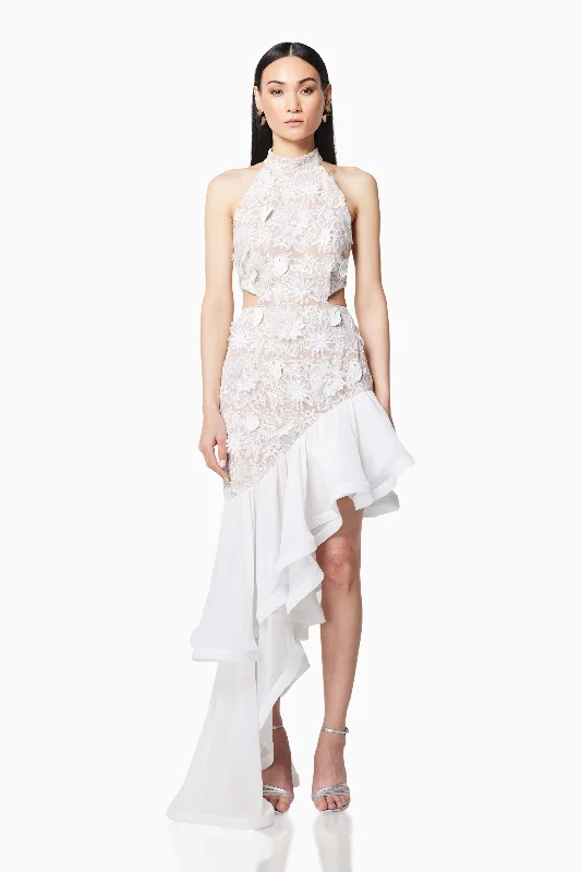 Sheath Women Dress with a Tailored Fit for a Professional LookDubrovnik Fitted Maxi Dress in White