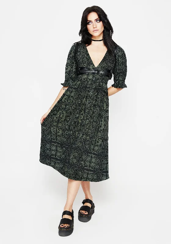 Maxi Women Dress with Floral Print for a Bohemian VibeFianna Midi Dress