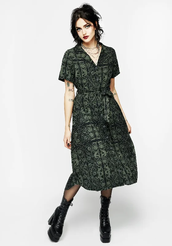 Wrap - Style Women Dress with Adjustable Fit for All Body TypesFianna Midi Shirt Dress