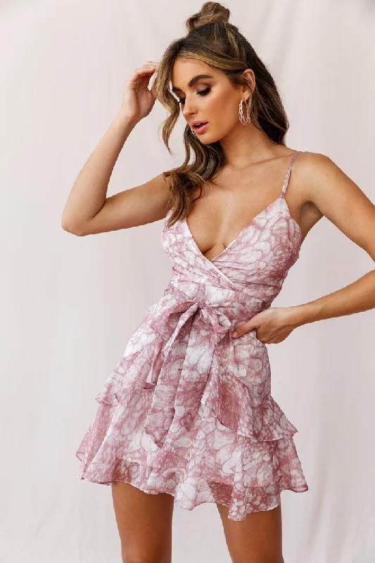 Pleated Women Dress with a Timeless and Elegant TextureKerry Layered Ruffle Cami Strap Dress Nude