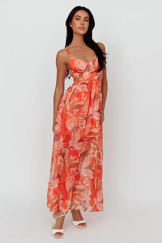 Mini Women Dress with a Short Hem for a Young and Trendy StyleMaura Lace-Up Back Maxi Dress Floral Red Mini Women Dress with a Short Hem for a Young and Trendy StyleMaura Lace-Up Back Maxi Dress Floral Red