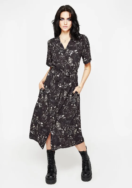 Ball Gown Women Dress with a Full Skirt for a Princess - like LookMelancholia Midi Shirt Dress