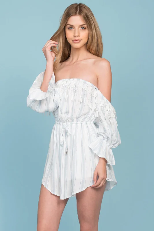 Backless Women Dress for a Sexy and Alluring Look at Evening EventsMilan Bell Sleeve Dress Blue